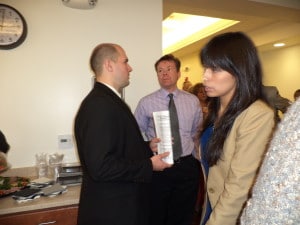 mj:andrewfield Mike speaks to Andrew Field from Sen. Kirk's office